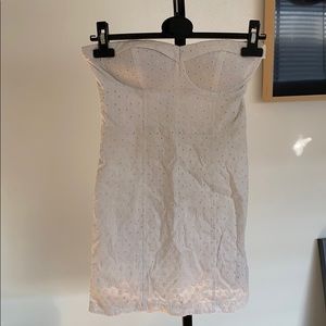 Forever 21 Strapless White Dress w Back Zipper S